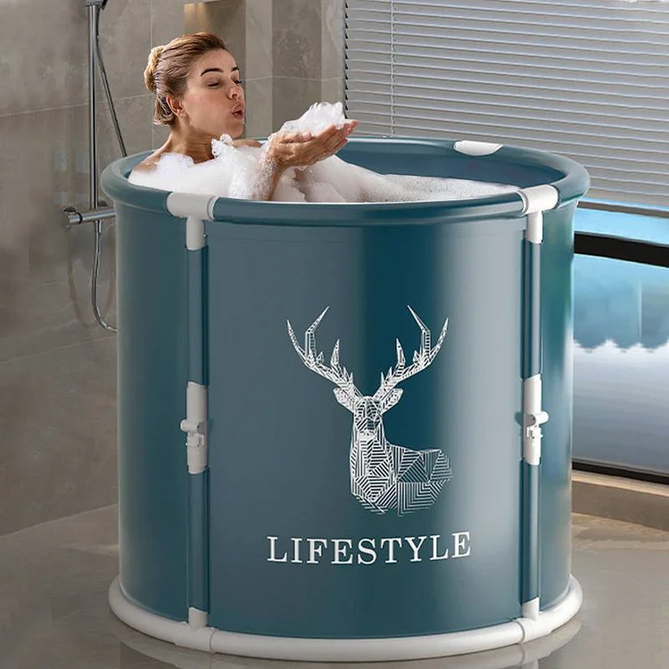 Przenośna składana wanna BESTHLS 🛁Przyjazna dla środowiska wanna, podwójne zastosowanie jako prysznic