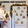 10PCS DIY Pearl Diamond Painting Christmas Fridge Magnets, Sparkling Rhinestone Refrigerator Magnet Craft Kit for Home Decor & Gifts