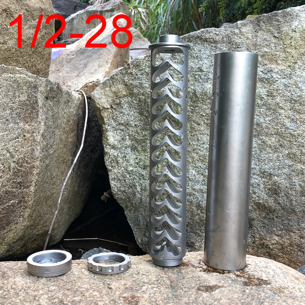 Solvent Trap Titanium GR5 10" Spiral Customize Inner Hole Size 6 8 10 12mm Car Fuel Filter 1/2-28 5/8-24 for NAPA 4003 WIX 24003
