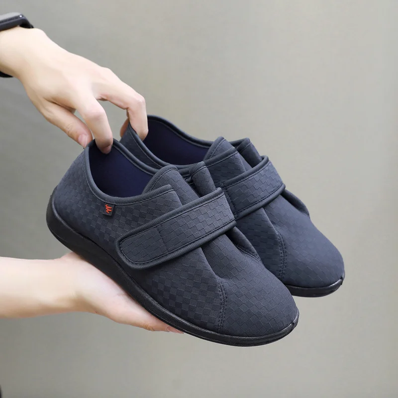 Unisex Adjustable Breathable Widened High Instep Arches Casual Shoes For Diabetes Elderly