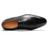 Handmade Mens Black Leather Oxford Dress Shoes 
