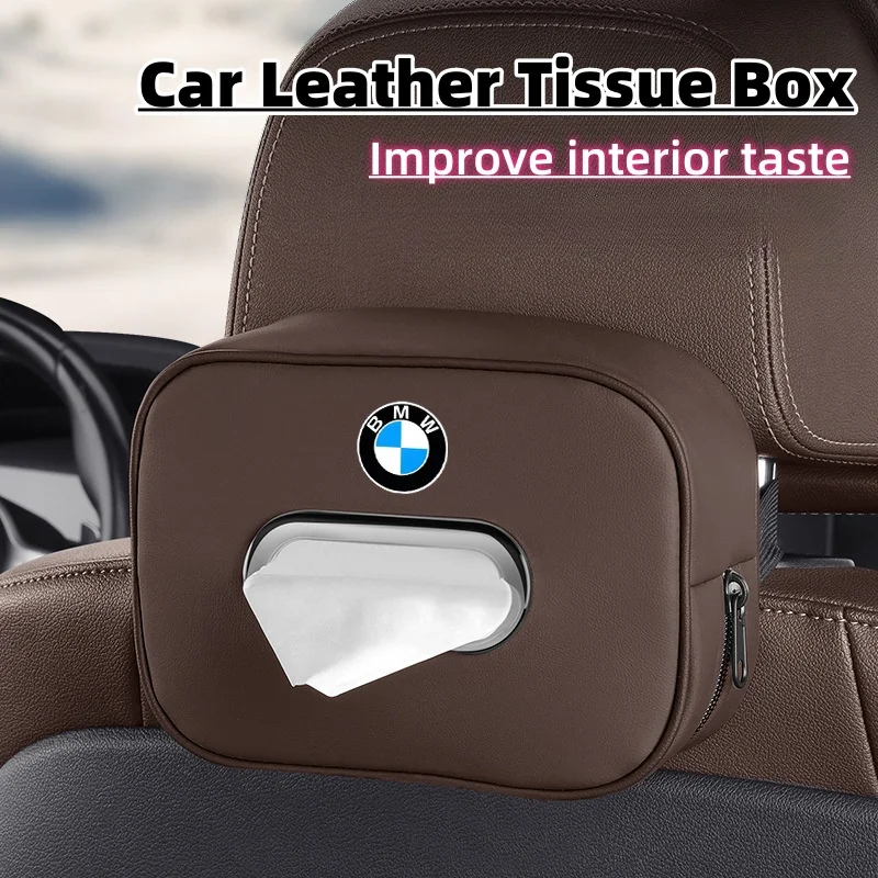 Car Multifunctional Leather Tissue Box