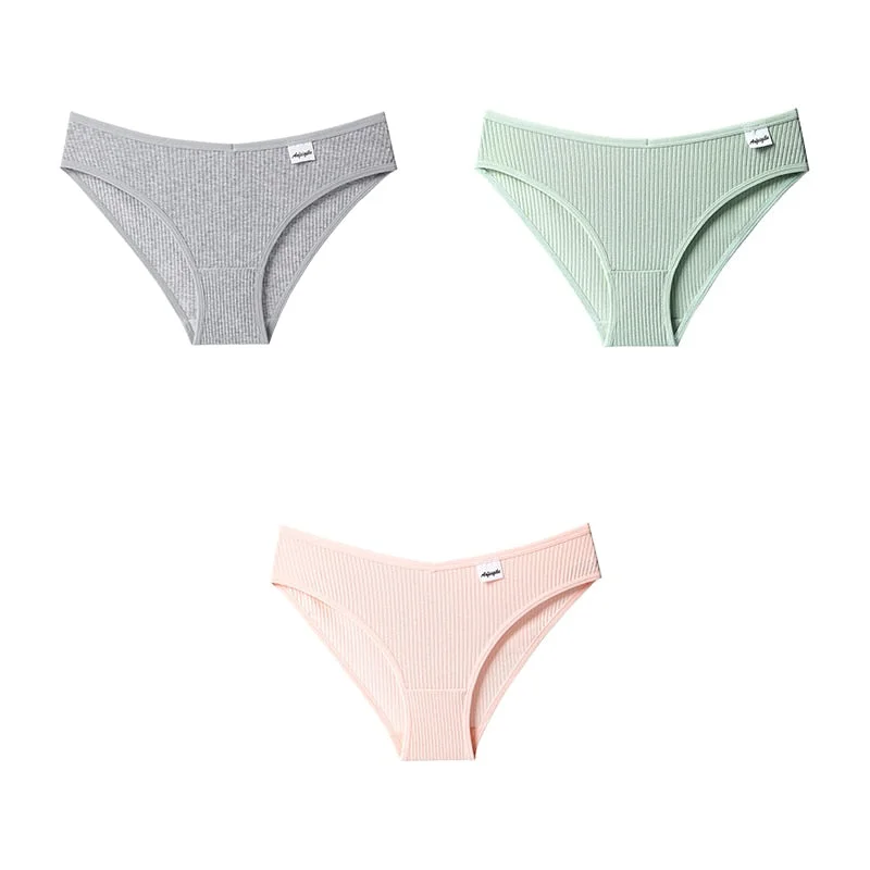 3pcs Women Panties Cotton Underwear For Woman Briefs Female Panties Cotton Lady Lingerie Intimates Women's Underwear BANNIROU