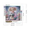Diamond Painting-DIY Full Round Drill Girl and Dog