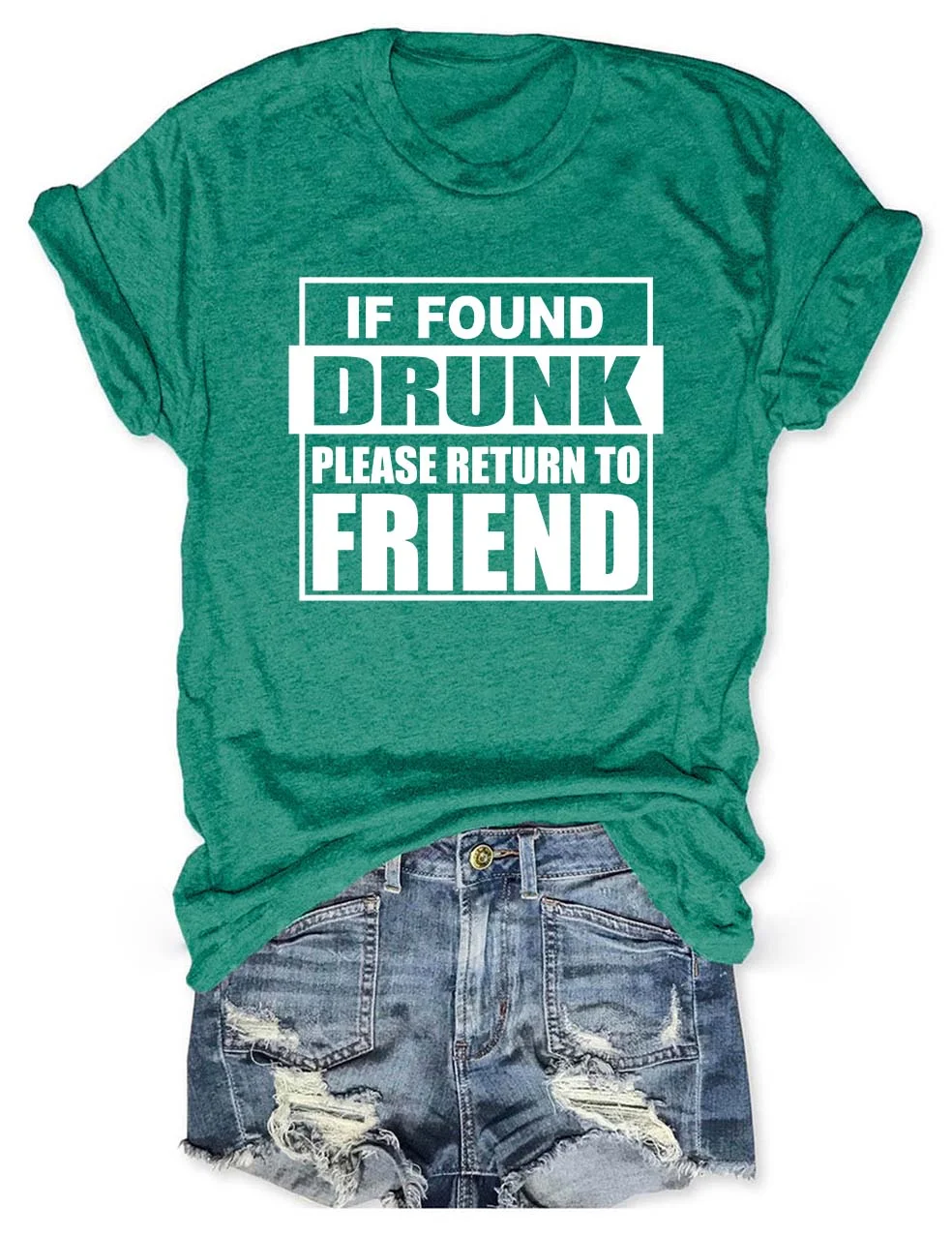 If Found Drunk Please Return To Friend Matching T-Shirt