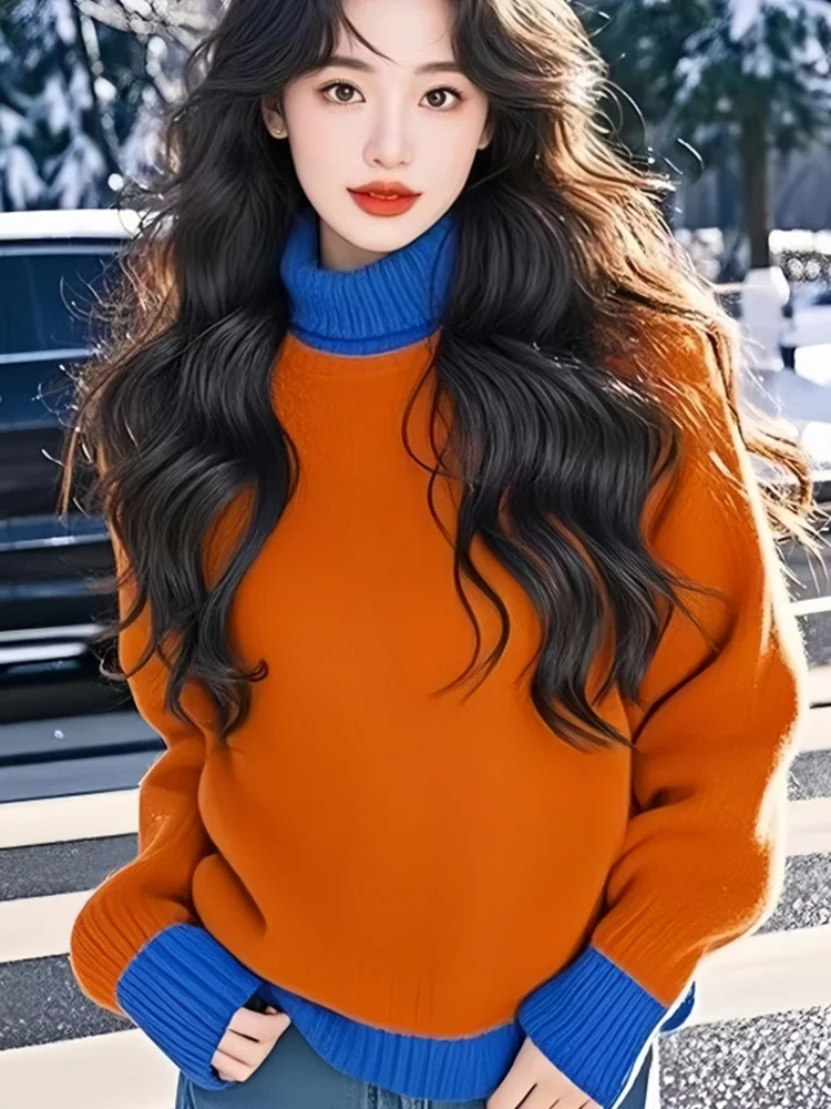 Athvotar Athvotar Turtleneck Sweater Female Gas Bottom T-Shirt 2025 New Christmas And Autumn Winter Beautiful Outside Wearing Knitted Shirt Top