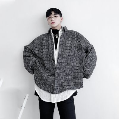 -Xiaoxiangfeng Art Retro Oversize Wide Top Shirt Jacket-Usyaboys-Mne and Women's Street Fashion Shop-Christmas