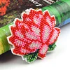 Bead Embroiderys - Lotus Beaded Counted Cross Stitch Ornament Kit for Adults Beginners
