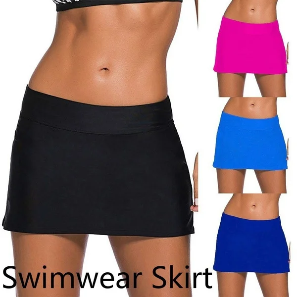 Summer Fashion Women Swimwear Skirted Swim Boardshort Bikini Bottoms Swimsuit Beach Skirt