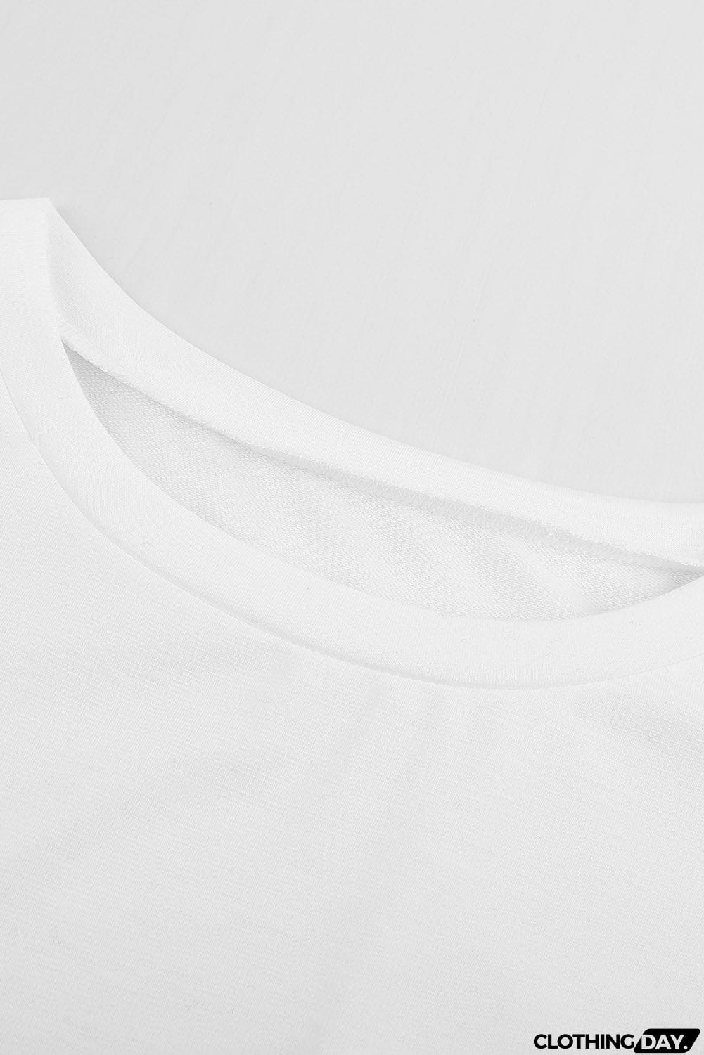 Beige Pocketed Side Slits Short Sleeve Tee