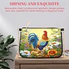 (US Local)Special Shape Rooster 5D DIY Diamond Painting Clutch Bag for Women Girls