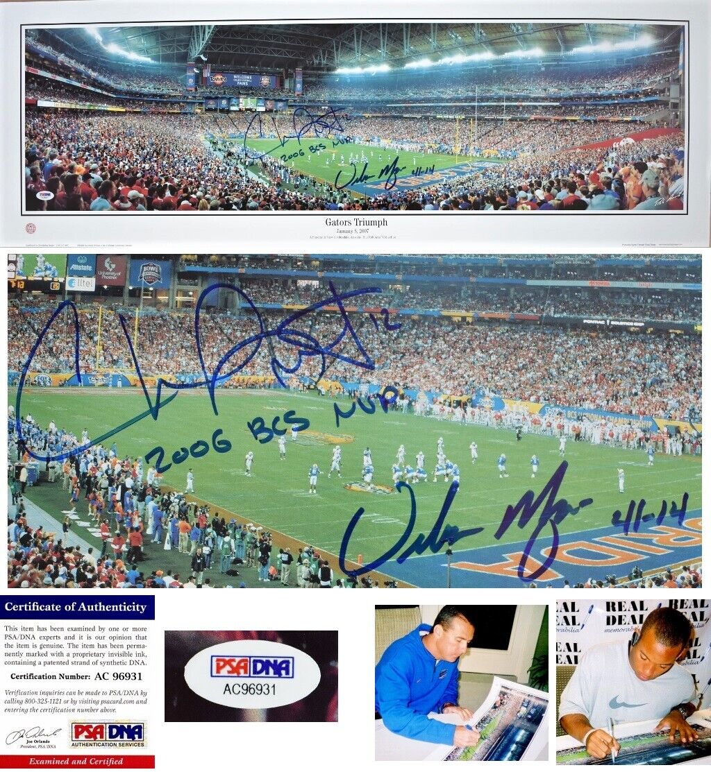 Urban Meyer + Chris Leak Signed UF Gators Autographed HUGE Photo Poster painting Print + PSA/DNA