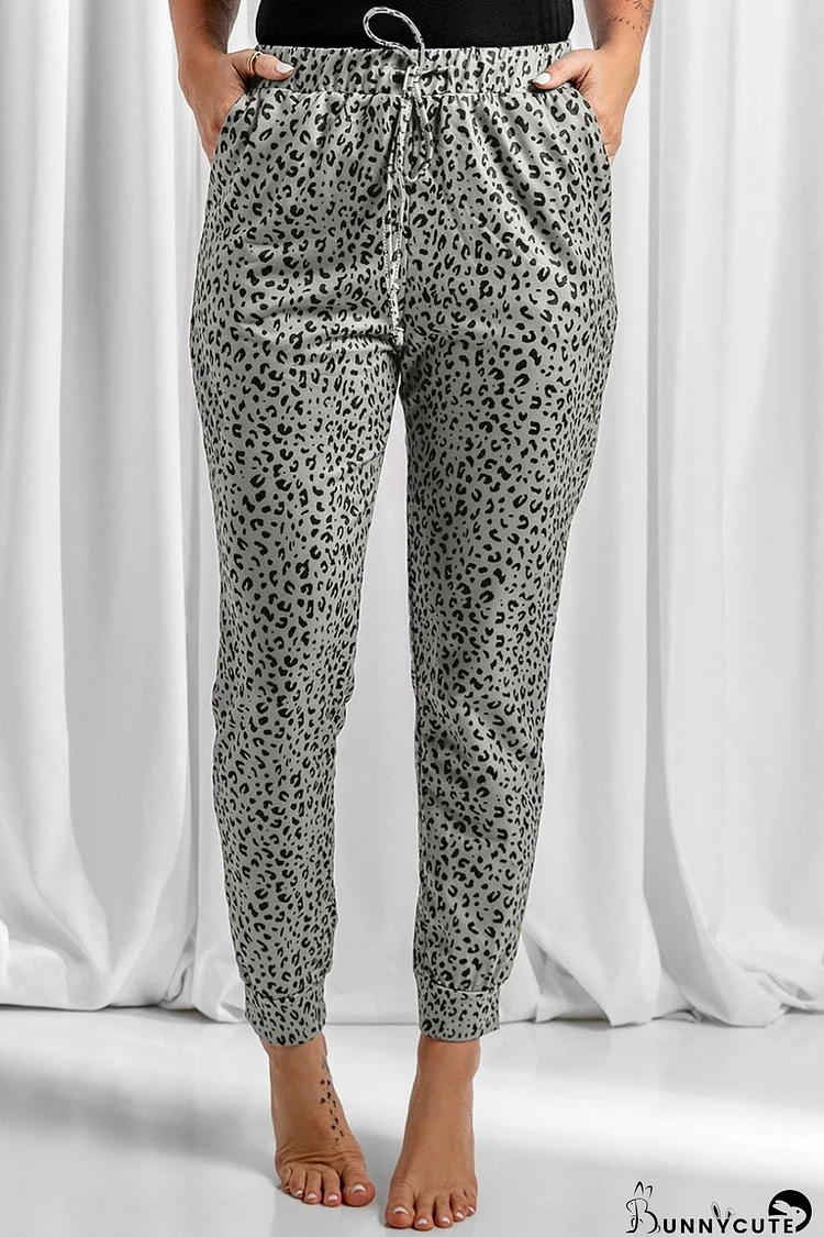 Breezy Khaki Leopard Print Joggers