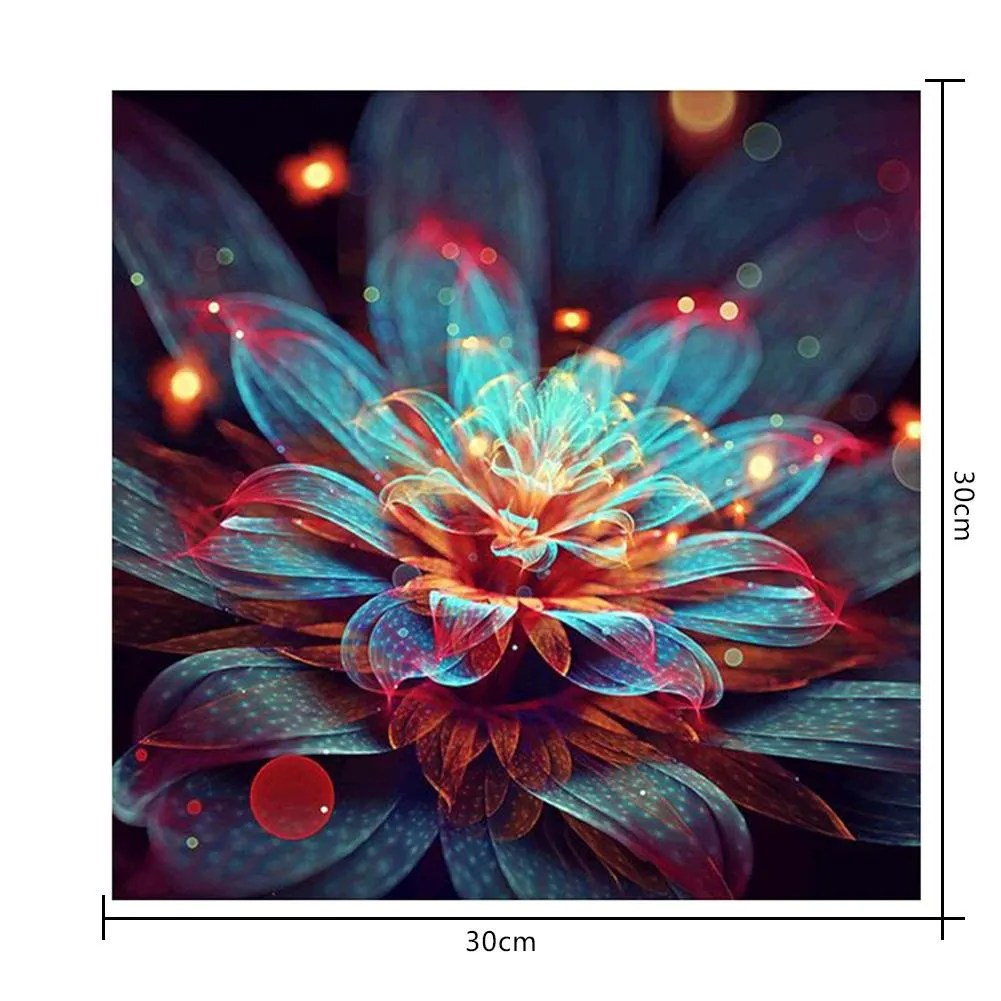 Partial Round Diamond Painting 30*30cm - Flower
