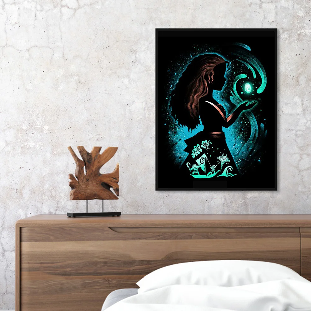 11CT Full Stamped Cross Stitch - Silhouette Series(Canvas|40*55cm)