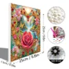 (Pre-Framed)Diamond Painting-DIY Crystal Rhinestone Heart-shaped Flowers(25x25cm)