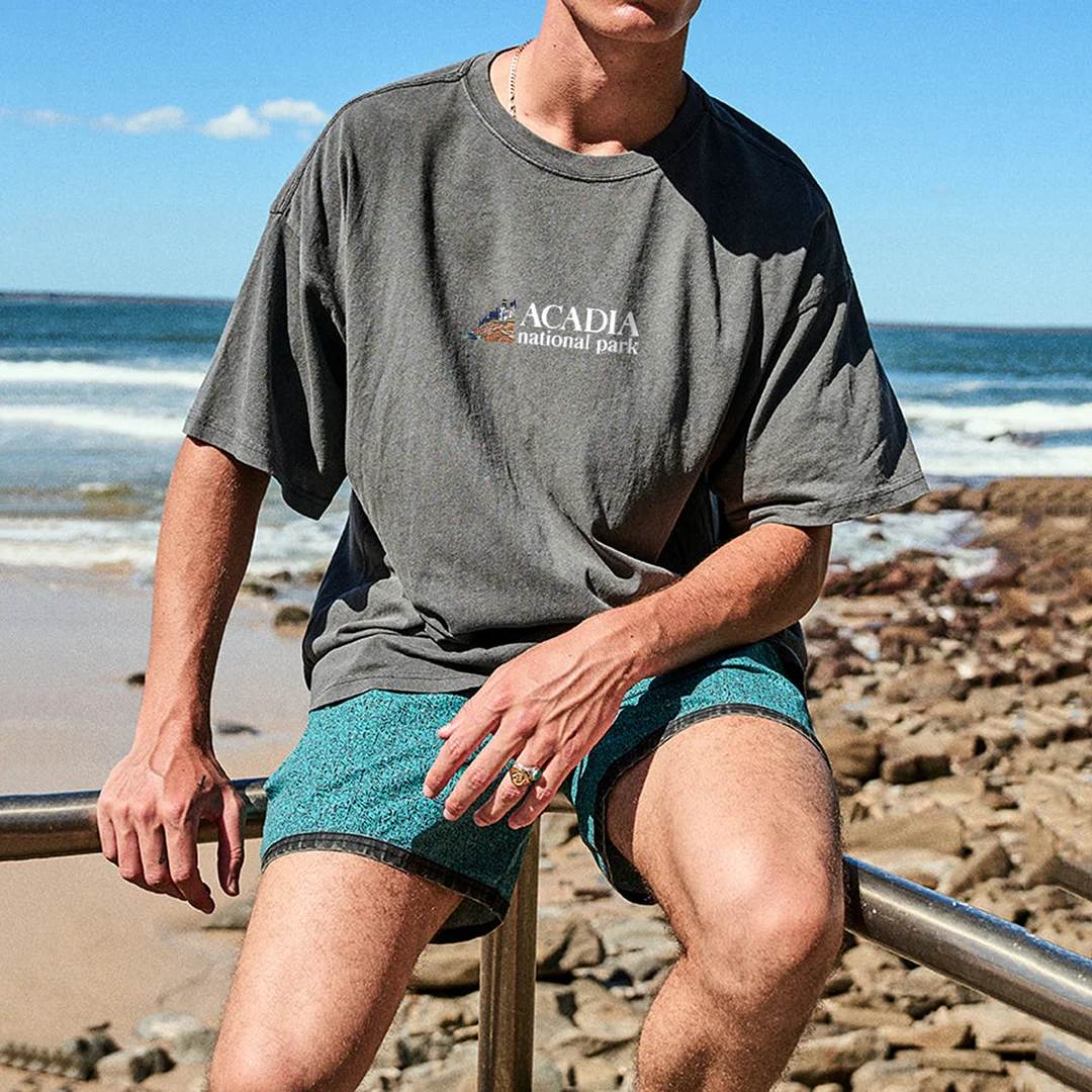 Retro Outdoor Printed Loose T-shirt