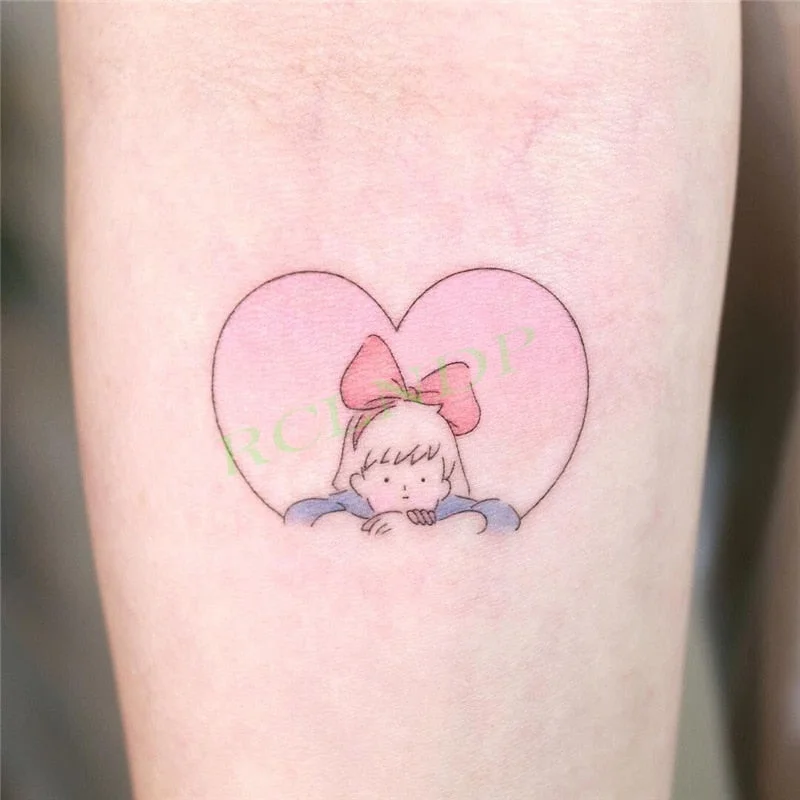 Waterproof Temporary Tattoo Sticker Cute yellow rabbit cartoonTatto Flash Tatoo Fake Tattoos for Kids Men Women