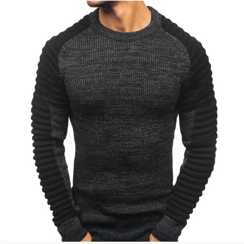 Fashion Men Pullover Sweater Autumn New Fashion Casual Loose Thick O-Neck Wool Knitted Oversize Harajuku Streetwear Knitwear