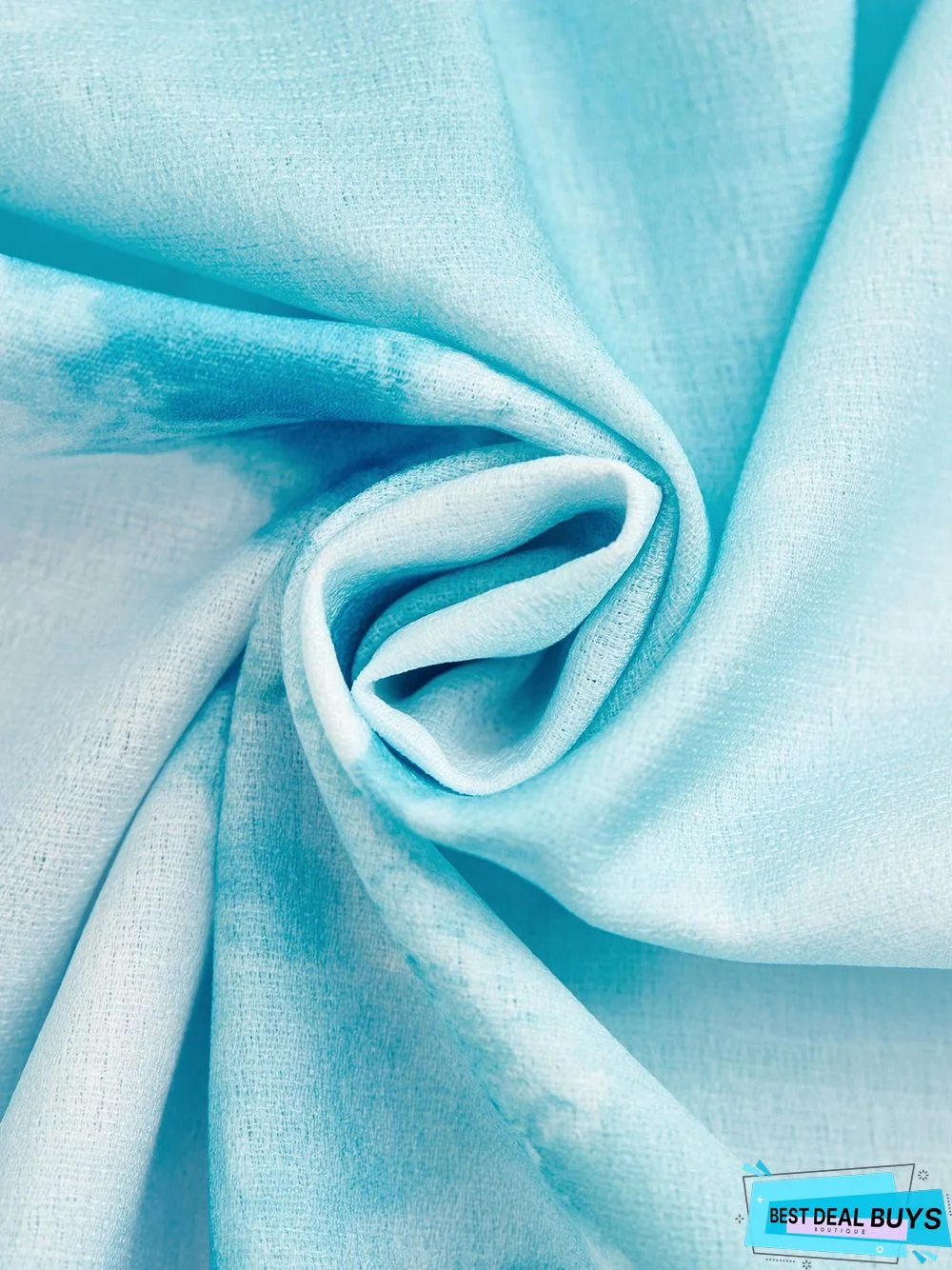 Casual V neck Printed Three Quarter Woven Tunic Dress