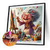 Diamond Painting-5D Full Round Drill  Grandma(40x40cm)