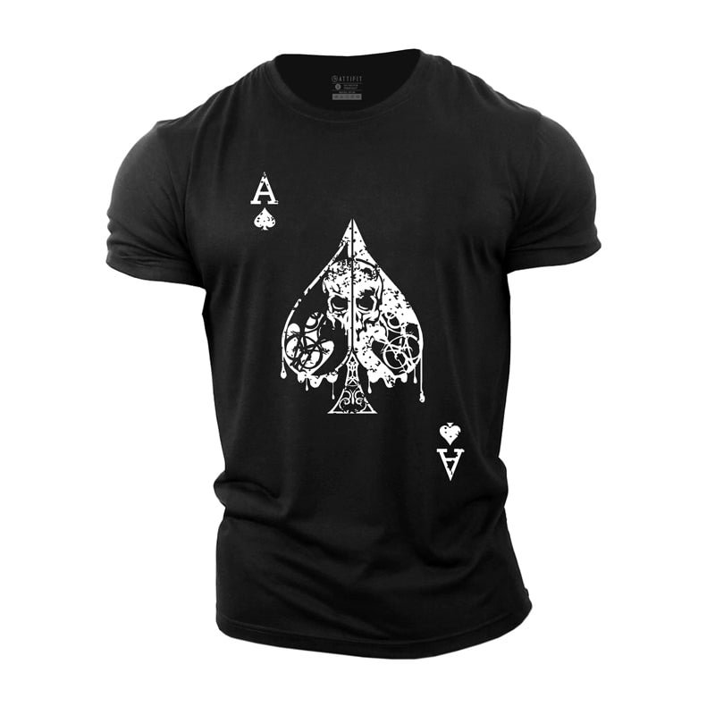 Cotton The Ace Of Spades Men's T-shirts tacday