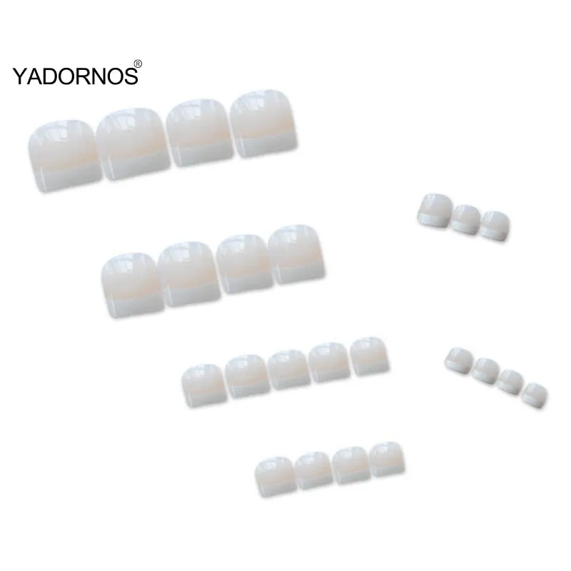 24pcs Press On Toenails Removable Short Paragraph Nude Color Fashion Manicure False Save Time Toenails Patch Fake Nails Feet-Nail Inspo
