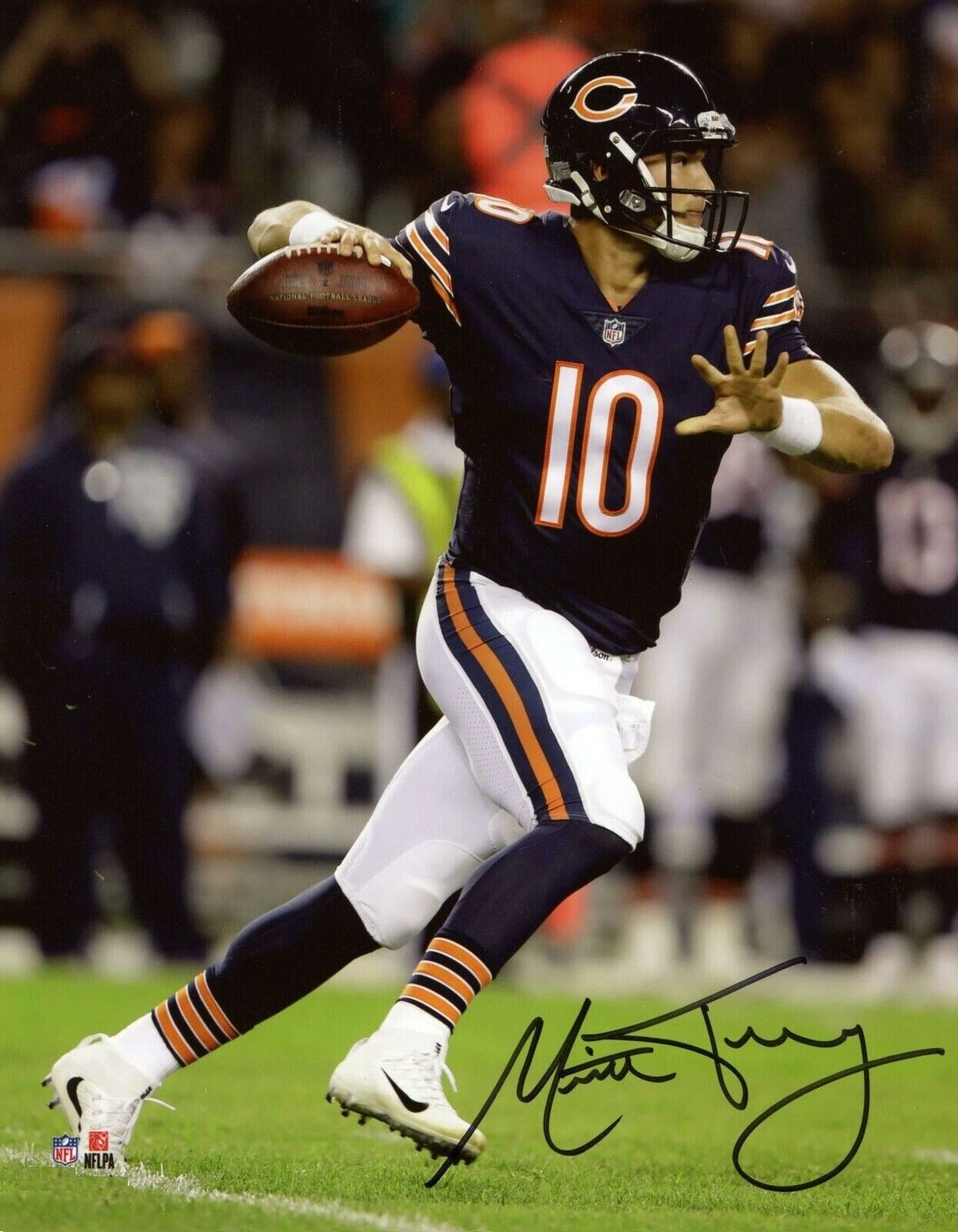 Mitchell Trubisky Autographed Signed 8x10 Photo Poster painting ( Bears ) REPRINT