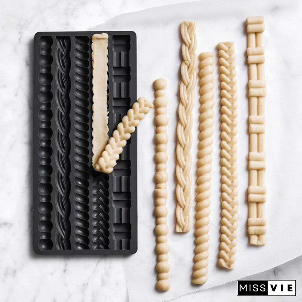 Silicone Pie Crust Mold for Pastry Fondant Mold Stamper Baking Toppers