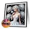 White Flower Beauty-Special Shaped Diamond Painting