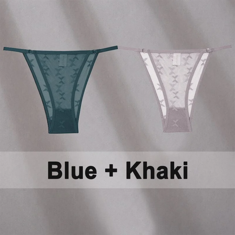 Billionm Lace Panties for Women Solid Color Intimates Underwear Perspective Low Waist Underpants Female Soft Breathbale Lingerie