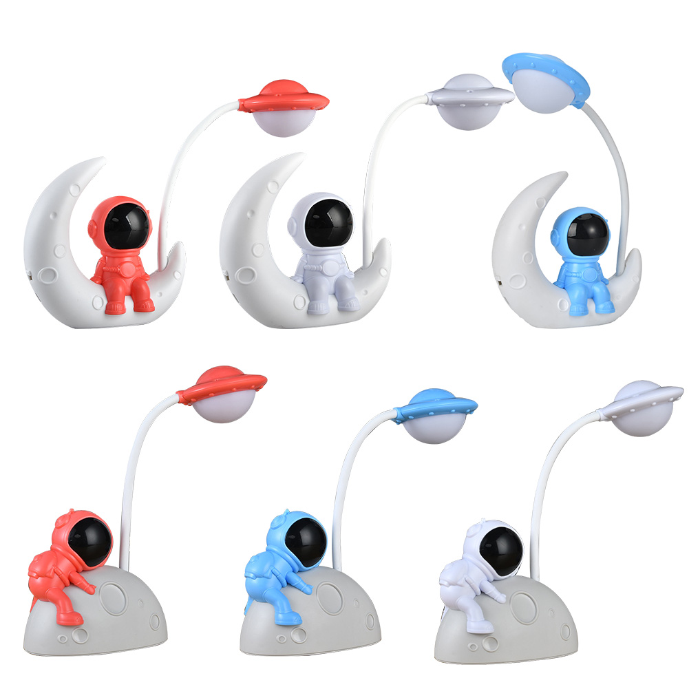 

Astronaut Moon Night Light Children LED Spaceman Baby Kid Bedroom Desk Lamp, A white-1, 501 Original