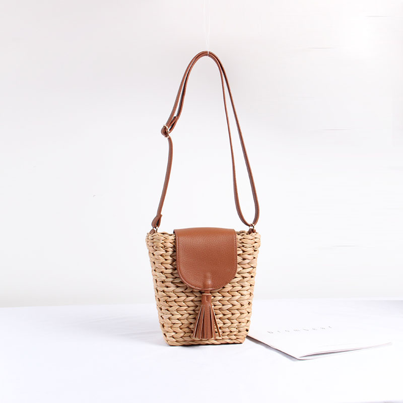 Mature Women Fashion Handbag Hand-woven Bags Shoulder Bag