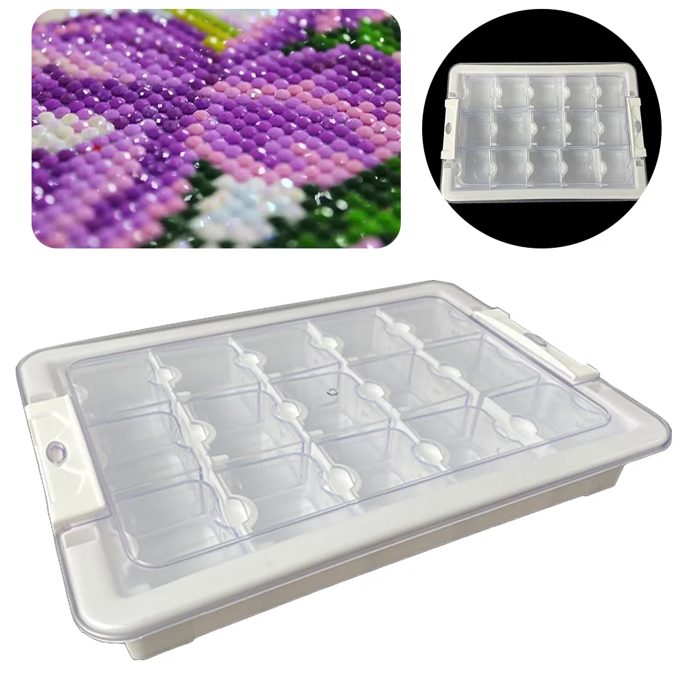 15 Grid Diamond Painting Bead Storage Containers Bead Organizers and Dot Storage
