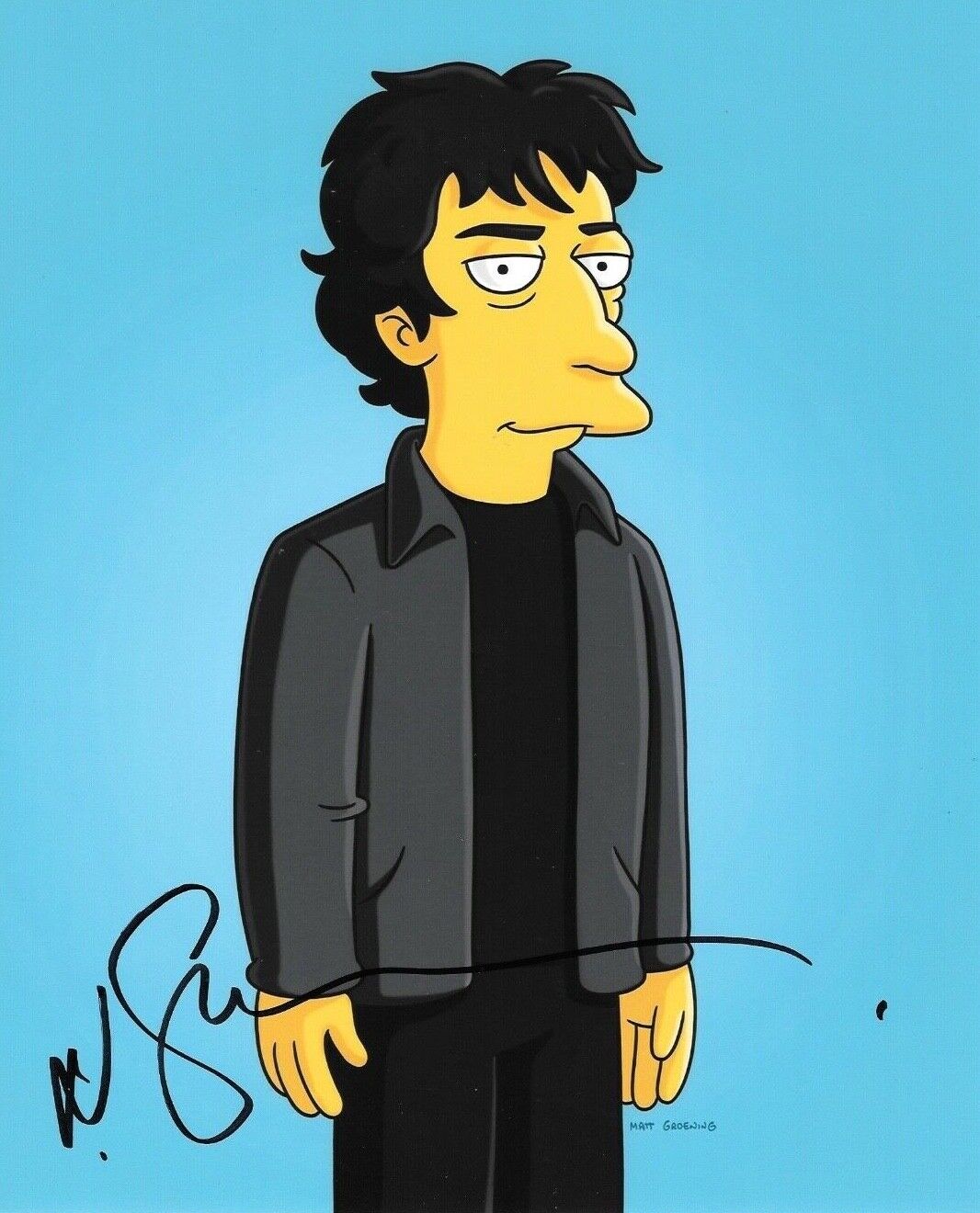 * NEIL GAIMAN * signed autographed 8x10 Photo Poster painting * THE SIMPSONS * COA * 2