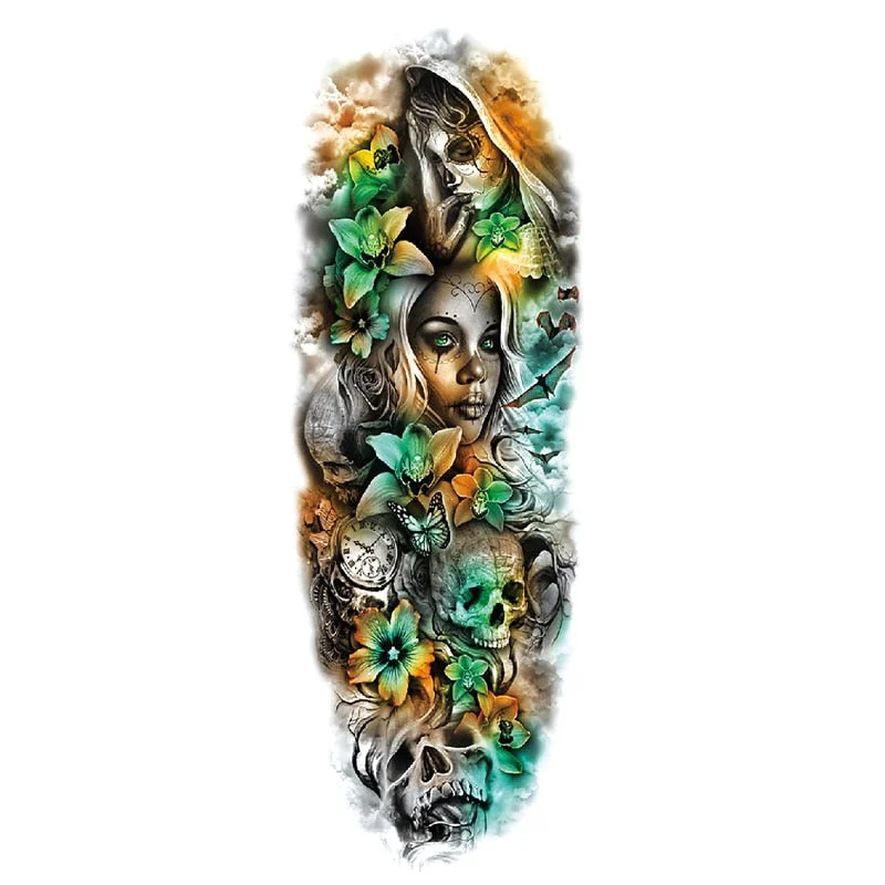 Temporary Fake Tattoo Butterfly For Woman Fashion Women Girl Temporary Paper Sticker Flower Fake Tattoo For Women Waterproof