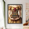 Girl Holding A Book-14CT Stamped Cross Stitch 45*60cm/17.72*23.62in(Big Size) tapestrymarket