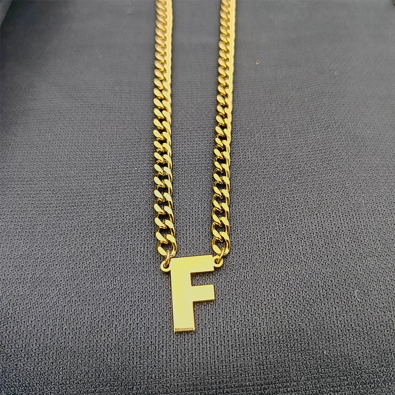 Minimalist Classic Style Letter 304 Stainless Steel Hollow Out Men’s Pendant Necklace