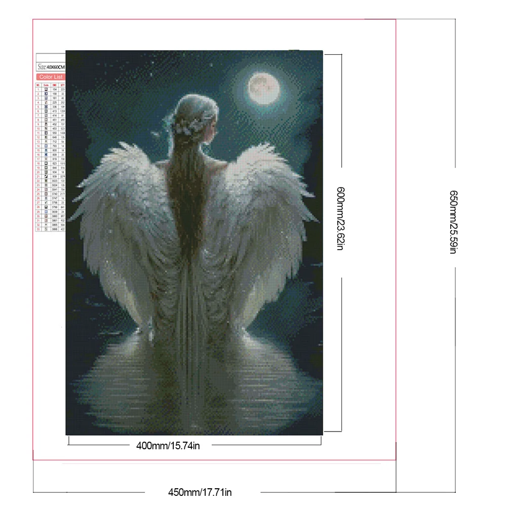 Partial AB Diamond Painting - Full Round Drill - Angel(Canvas|45*65cm)