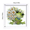 5D DIY Partial Special Shaped Drill Diamond Painting Kit Frog Decor With Frame Kit 18x18cm