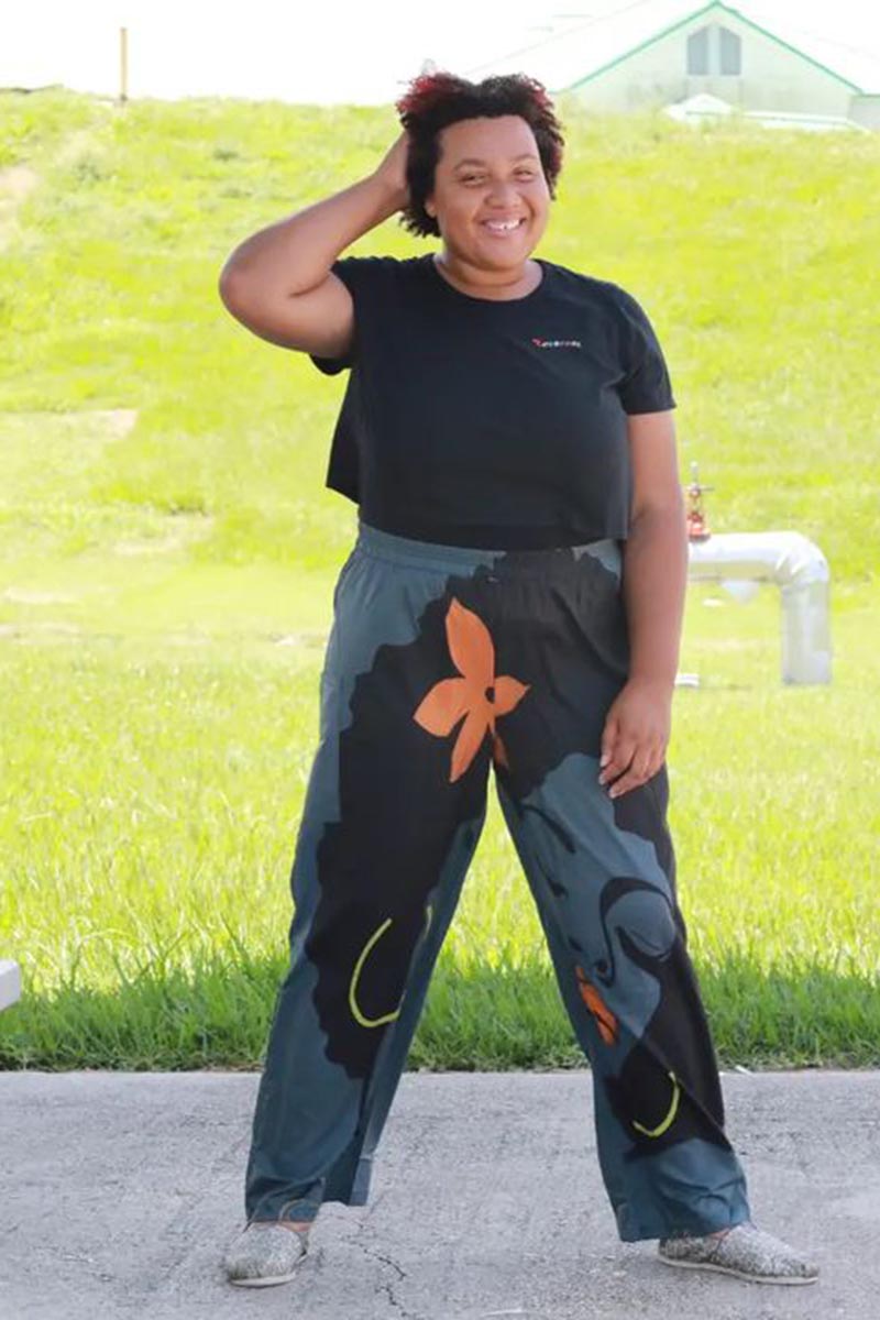 Plus Size African Print Comfort Pants-Grey