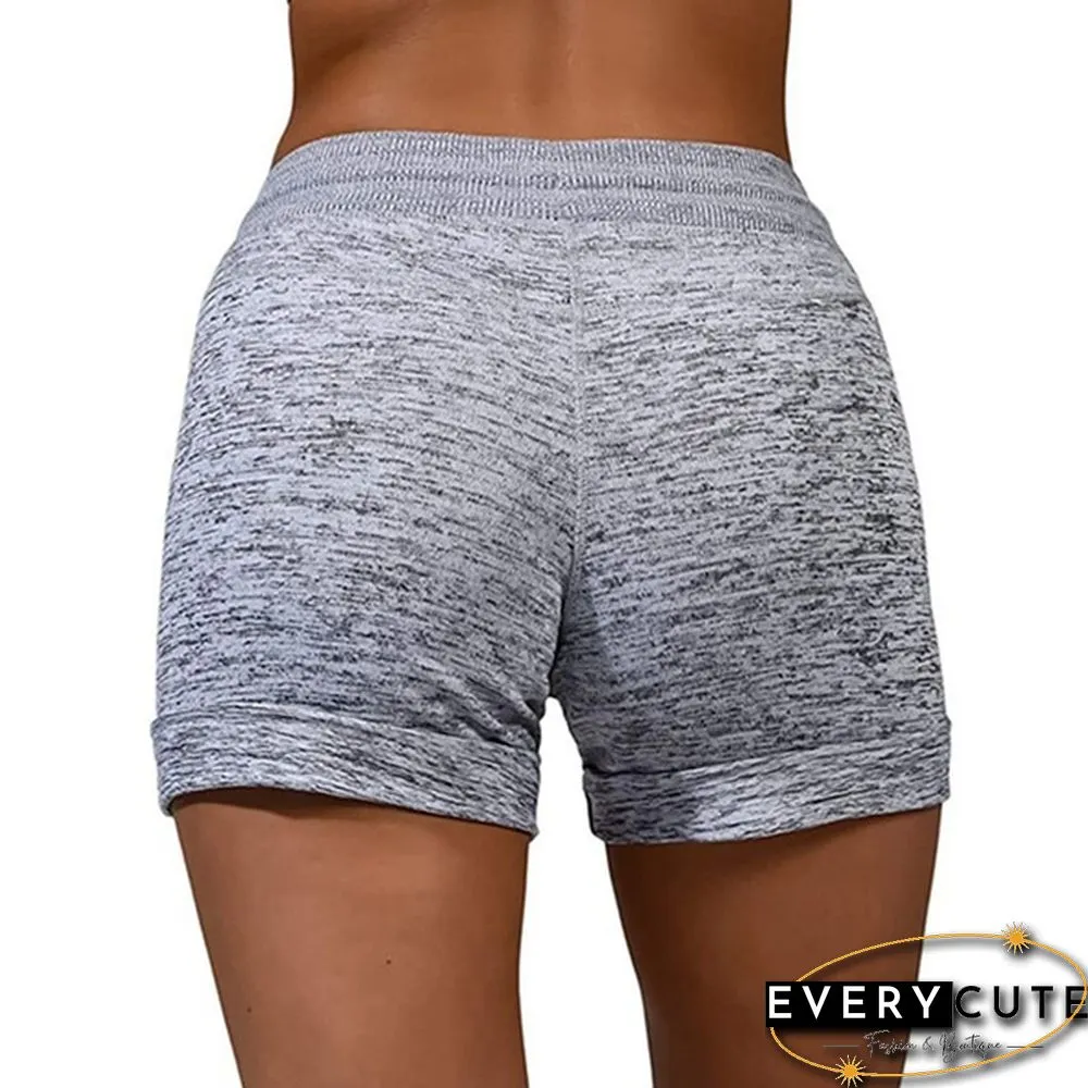 Summer Womens Cotton High Waisted Shorts-Quick-drying Sports Fitness Yoga Pants-Casual