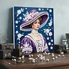 uk.everydayedeals DIY Pearl Painting With Frame - Handmade Self-Adhesive Pearls - Lady(25*25cm)