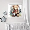 >SALE<5D DIY Partial Special Shaped Drill Diamond Painting Gift Bear Kit Decor 30x30cm