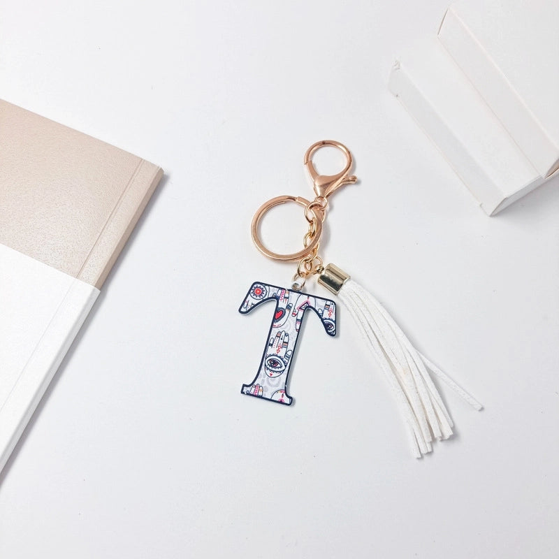 Elegant Streetwear Letter Pu Leather Alloy Women’s Bag Pendant Keychain