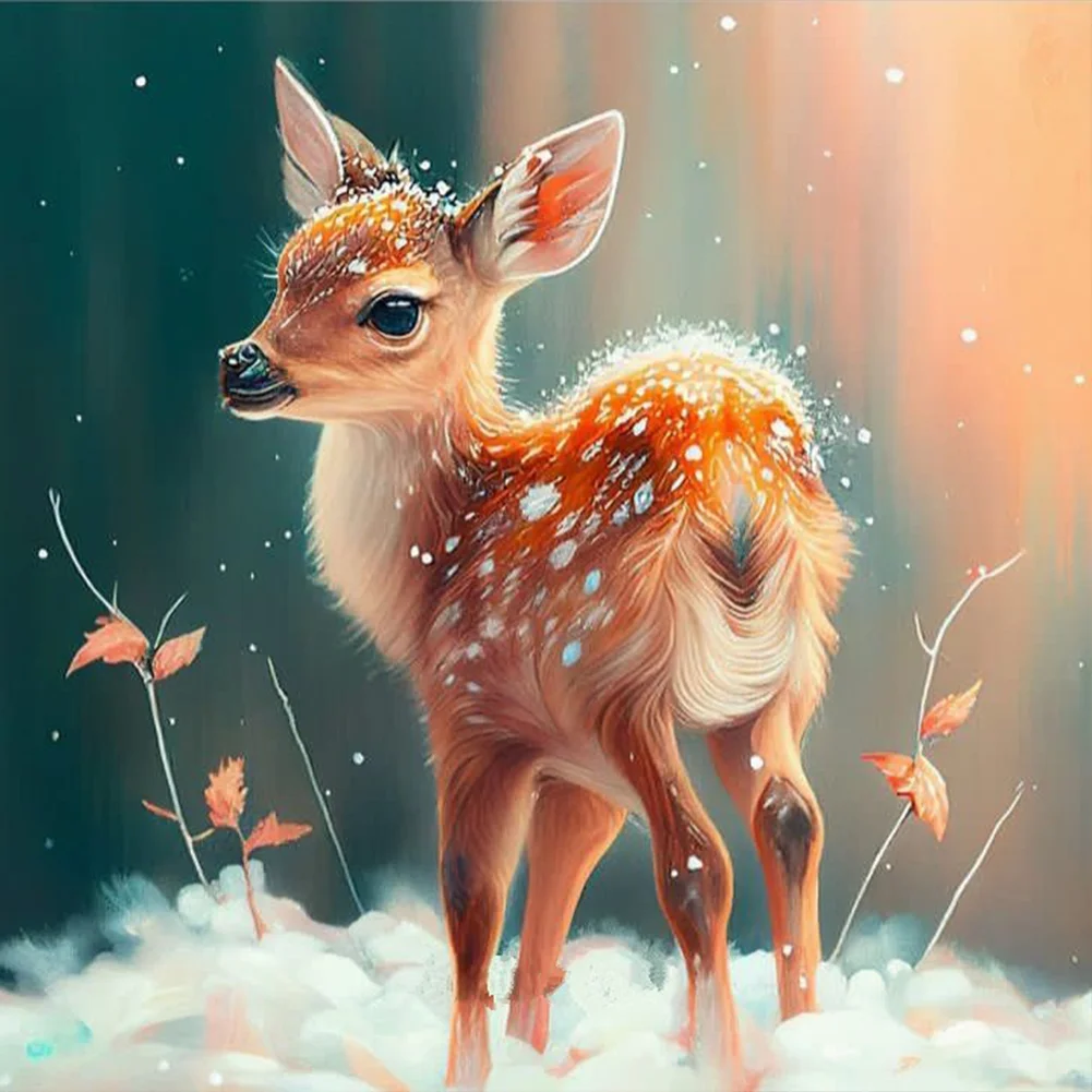 Full Round Diamond Painting - Deer(Canvas|30*30cm)