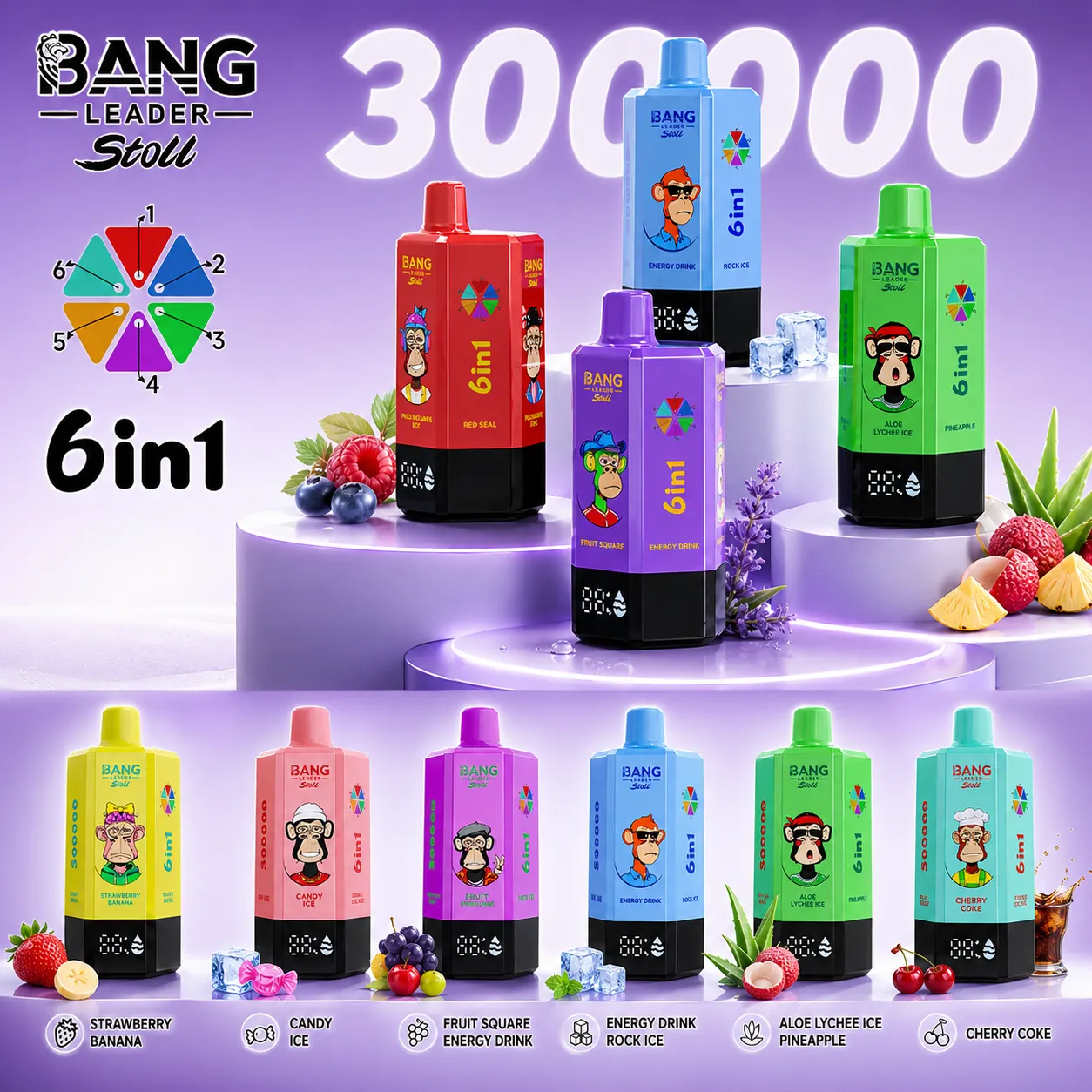 Bang Leader Stoll 300K 6-in-1 Vape | Wholesale mysite fumotvapeshop