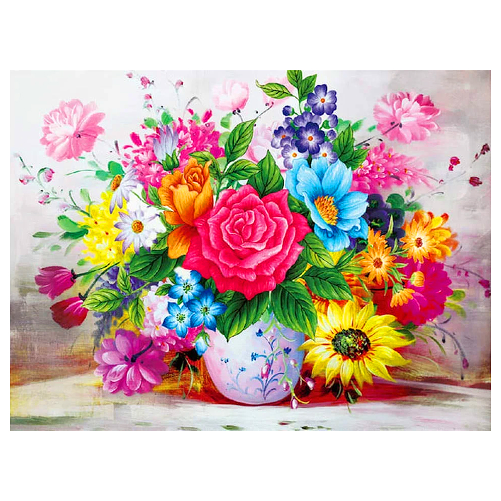 

Flowers Vase - 11CT Stamped Cross Stitch - 36*46CM, 501 Original