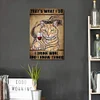 Cat Drinking Wine - Vintage Metal Signs - 30*40cm