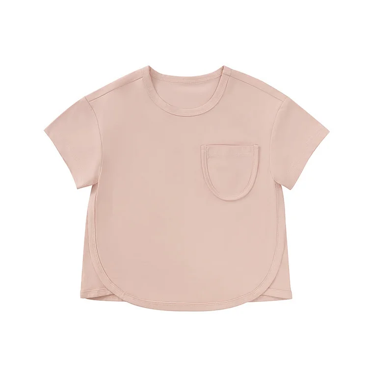 Baby Unisex Solid Color Casual T-Shirt